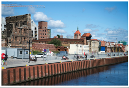 Parts of the old harbor still show sign of the war.